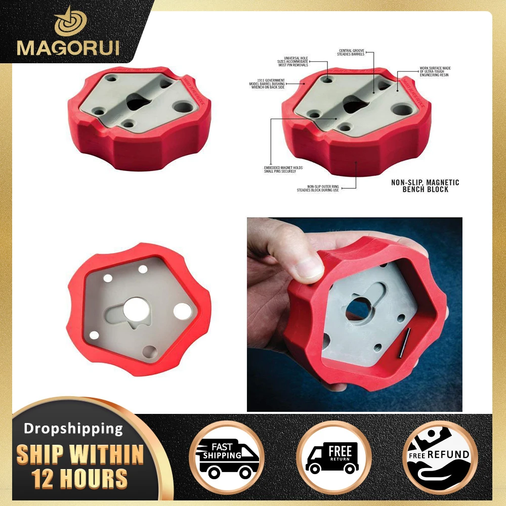 

MAGORUI Universal Gunsmithing Bench Block Handgun Pistol 1911 Non-Slip Non-Marring Tactical Hunting Accessories