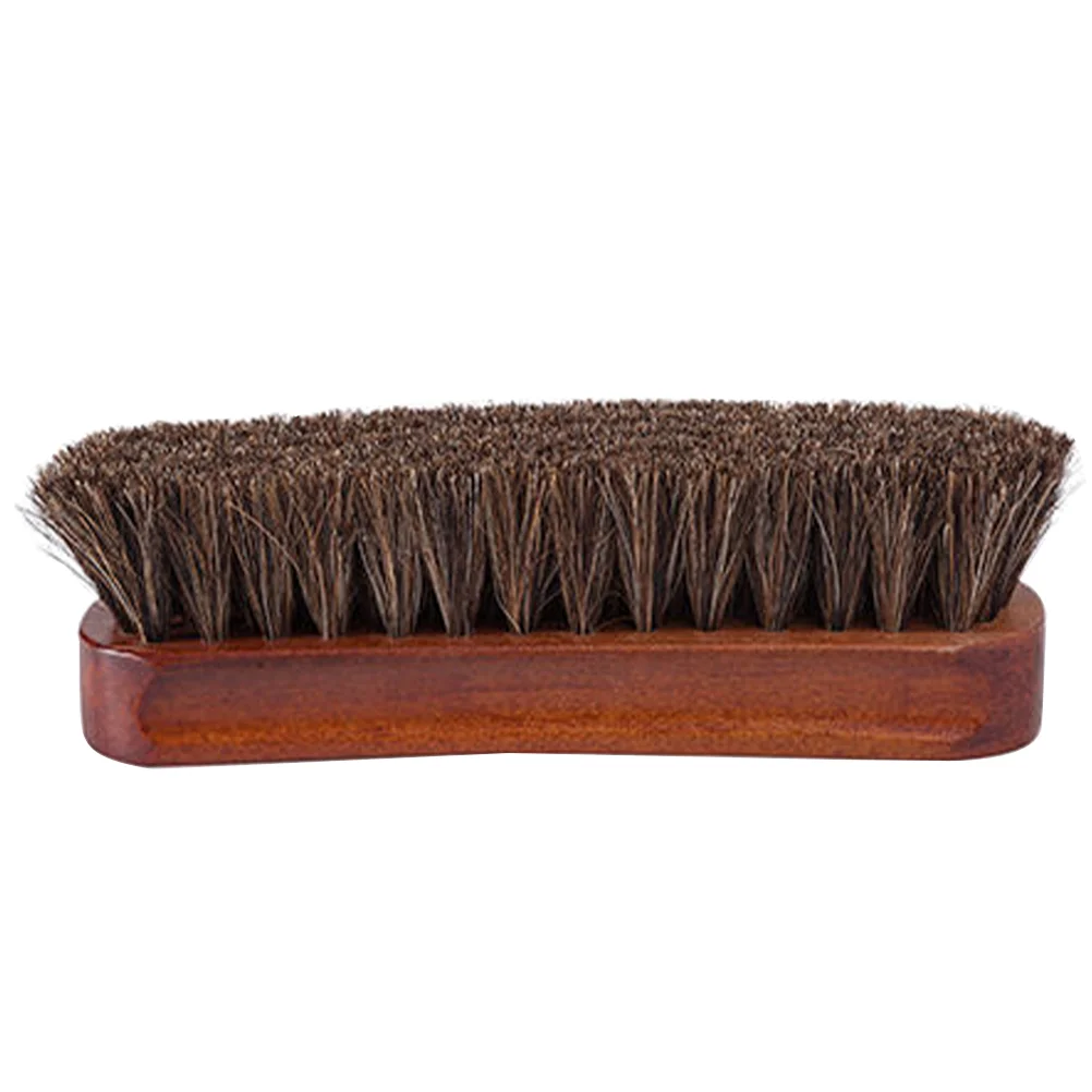 

Brush Hair Horse Shoe Brushes Shoes Horsehair Laundry Cleaning Boot Cleaner Polish Handle Polishing Shine Clothes Care Handheld