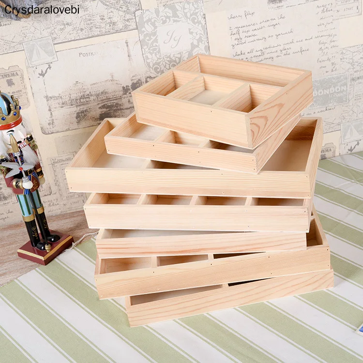 

Многофункциональная деревянная коробка для хранения, настольная коробка для сортировки/хранения растений-суккулентов, Органайзер