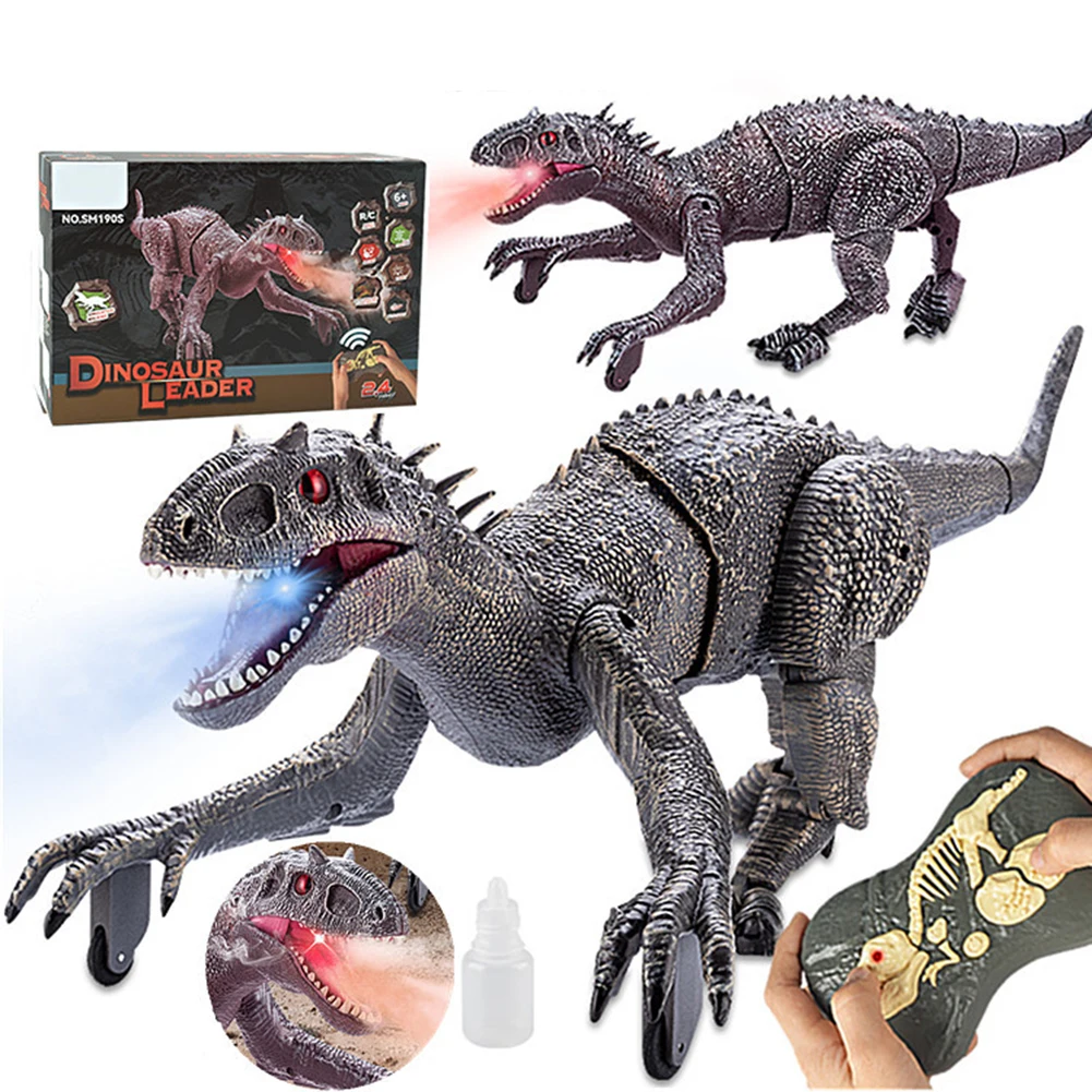 

2.4G Electric RC Dinosaur Toys Jurassic Remote Control Dinosaur Lighting&Sound Walking Animal Raptor Model Kids Toys Xmas Gift