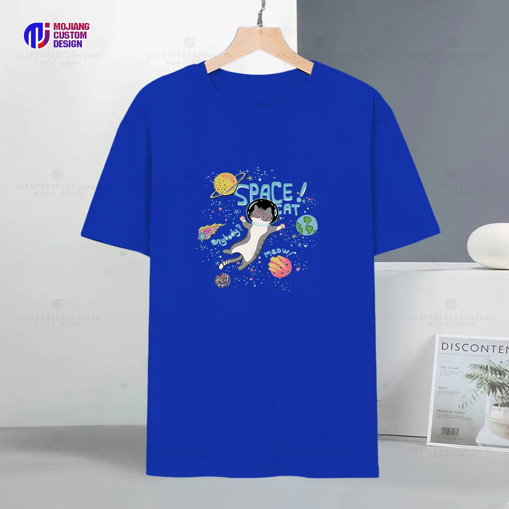 Летняя Женская Футболка Больших Размеров С Рисунком Космического Кота От YESMOLA
