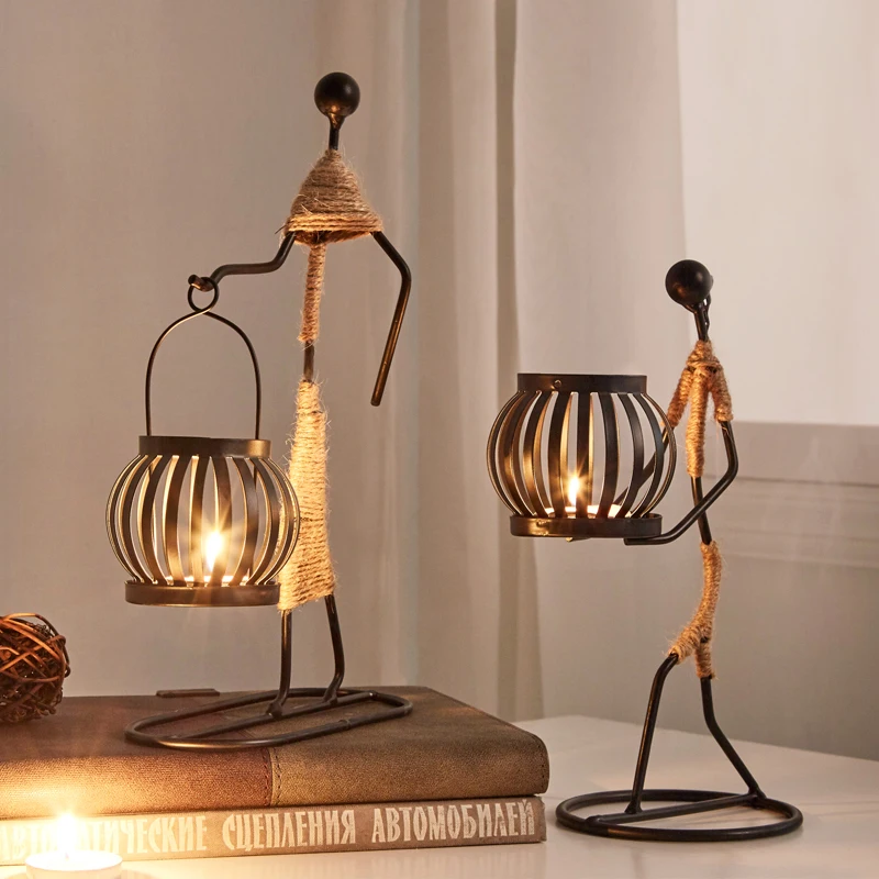 

O19 Metal Candle Holder Home Decor Accessories Ornaments African Candlesticks For Candles Christmas Decor Wedding Centerpieces