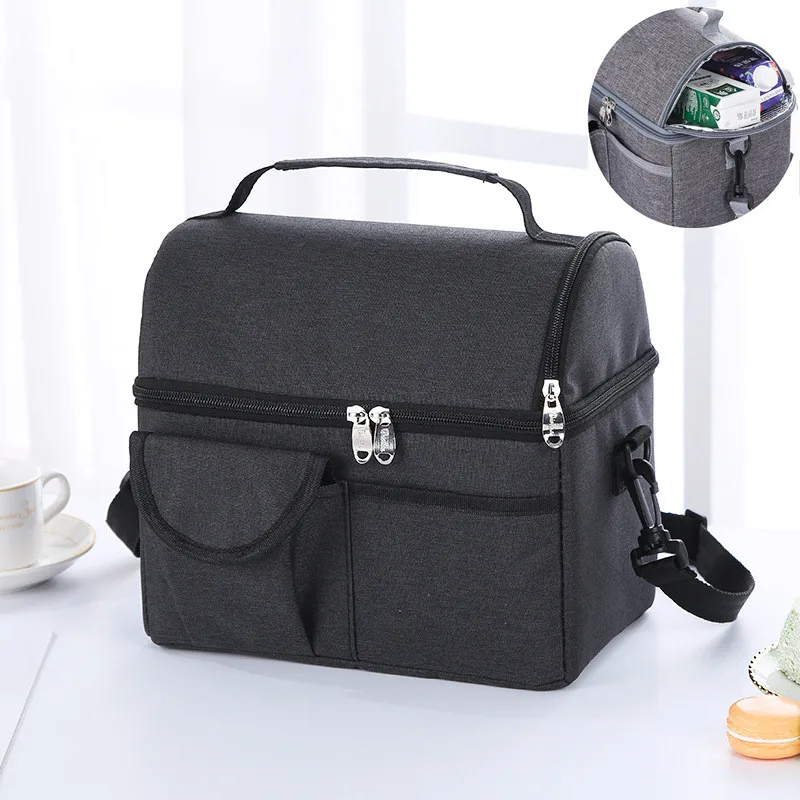 

Lunch Bag Reusable Insulated Thermal Bag Women Men Picnic Bag Multifunctional Cooler Warm Keeping Lunch Box Leakproof Waterproof