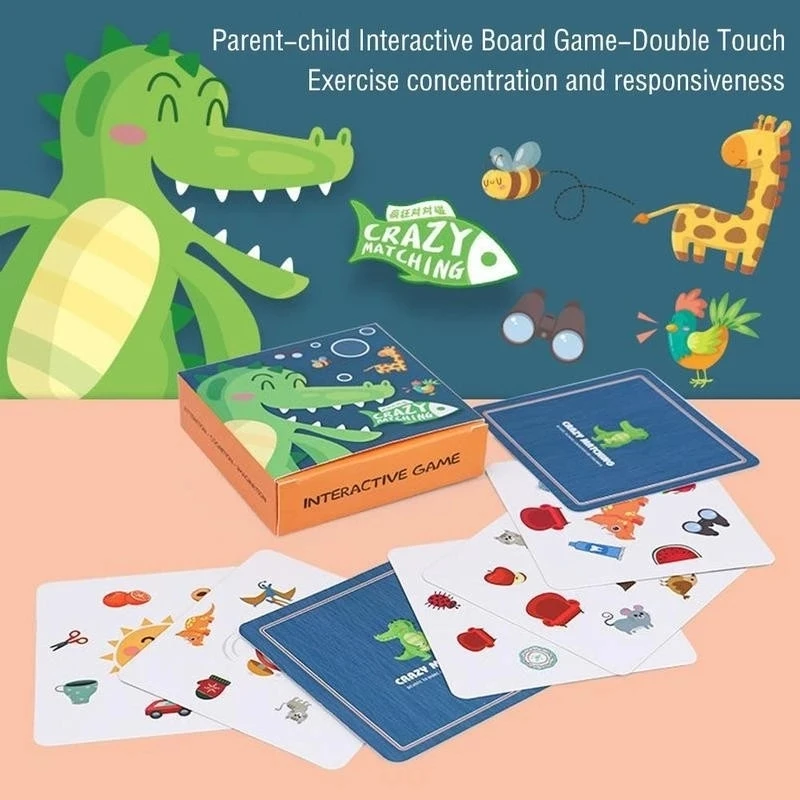 

Board Game Toys Children Crazy Matching Pairing Find Same Card Parent-child Interactive Game Children Puzzle Toys Gift