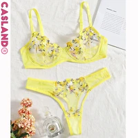 ultra thin bra set underwired bras for women embroidery floral push up soutien gorge femme 2 pieces sets sexy elegant underwear