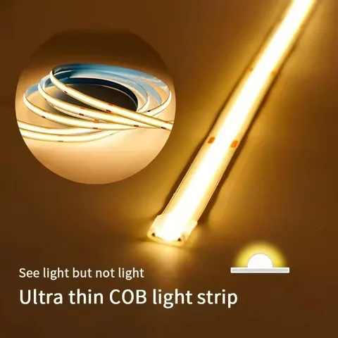Mikenoon Светодиодная лента COB 5В 1 метр Холодный белый/Теплый белый