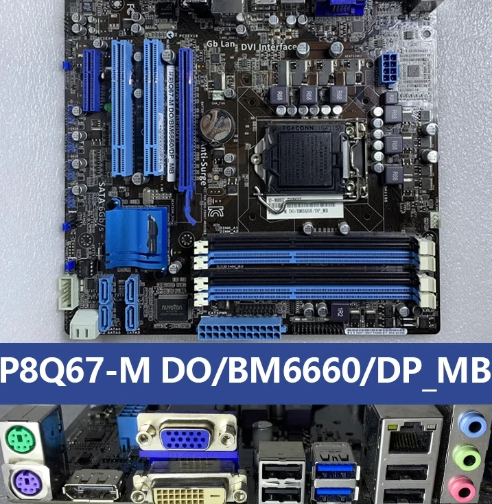 Используется для ASUS P8H67 P8Q67-M DO/BM6660/BP6260/CSM/SI VI TPM 1155-контактная основная плата