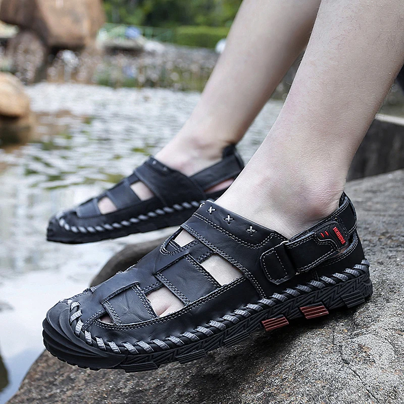 Брендовые летние мужские сандалии уличные болотные туфли пляжные тапочки