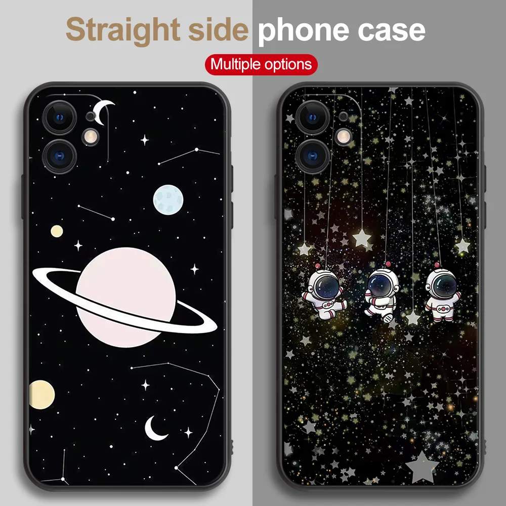 

For Xiaomi Redmi Note 11 Pro Plus 11S 11 11T 10 Silicone Cover For Redmi 10 Note 10T 10S 10 Pro Max Cartoon Astronaut Phone Case