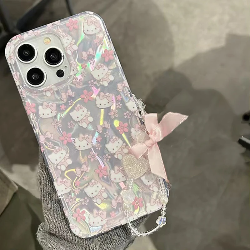 Чехол с рисунком Hello Kitty Sakura для Vivo V30 V27E V25E V40 Pro V29 Lite V30E Y56 Y38 Y22 Y35 Y22S Y31 Y33 Y51 Y78 5G
