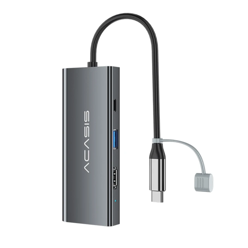 

2023 New USB C Docking Station withType-C,VGA,HDMI-compatible,USB 3.0,USB C Hub,Aluminum Alloy Shell Efficient Heat Dissipation