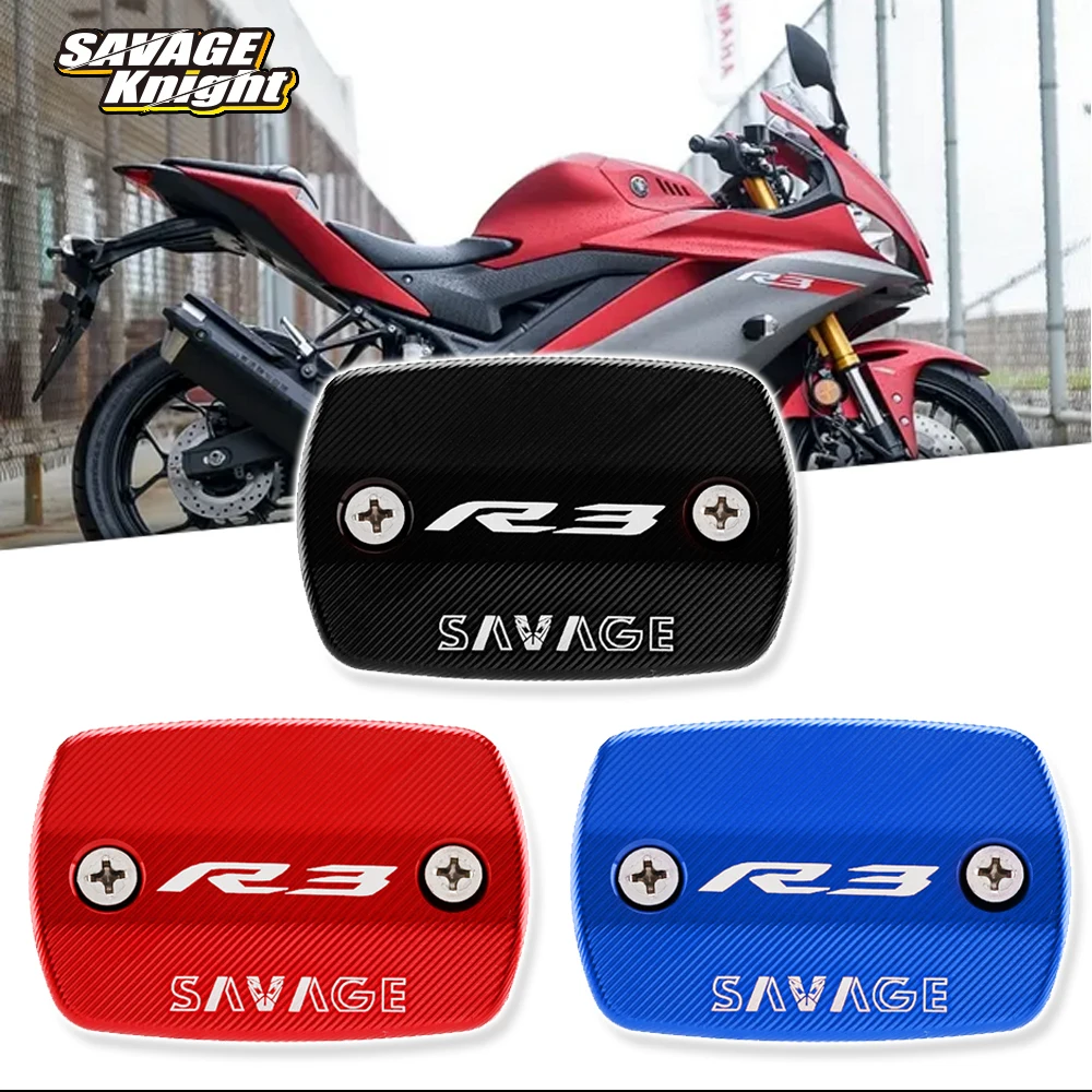 

Крышка Резервуара переднего тормоза для YAMAHA YZF R3 2015-2022 аксессуары для мотоциклов аксессуары CNC мотоциклетные рычаги Крышка масляного насоса...