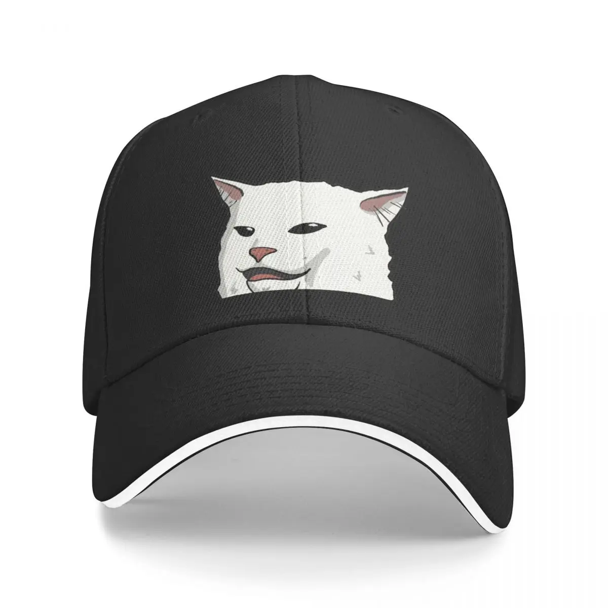 Бейсболка с надписью размазывать кота Женская кепка Мужская для солнца Черная