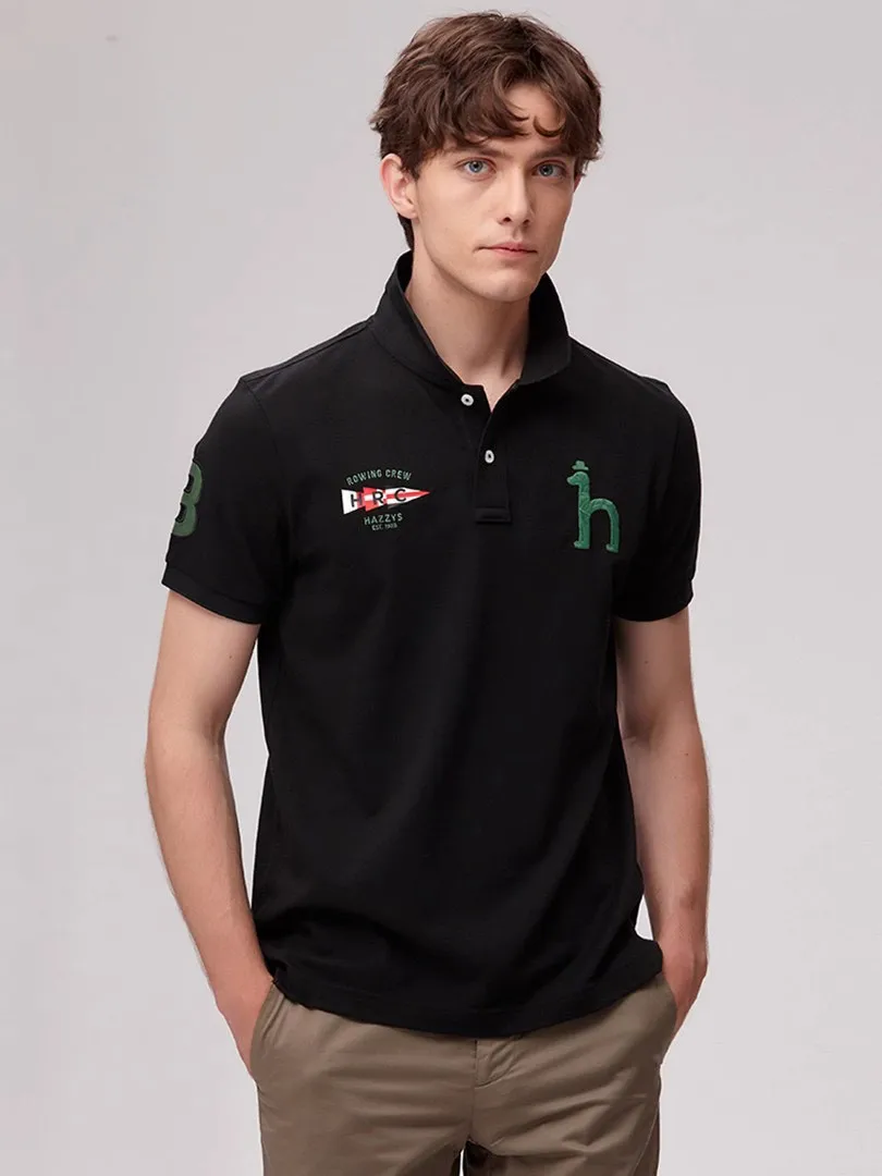 

2023 Summer Men's Golf T Shirt Polo Cotton High Quality Fashion Casual Breathable HAZZYS Thin T-shirt Straight Clothes Wear