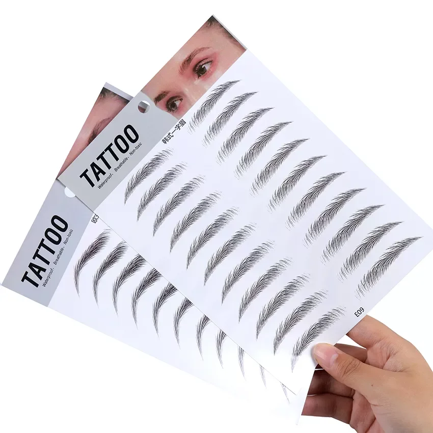 

1 Sheet Long Lasting Natural Fake Eyebrow Lamination Eyebrows Makeup Waterproof Eyebrow Tattoo Sticker Beauty Supplies