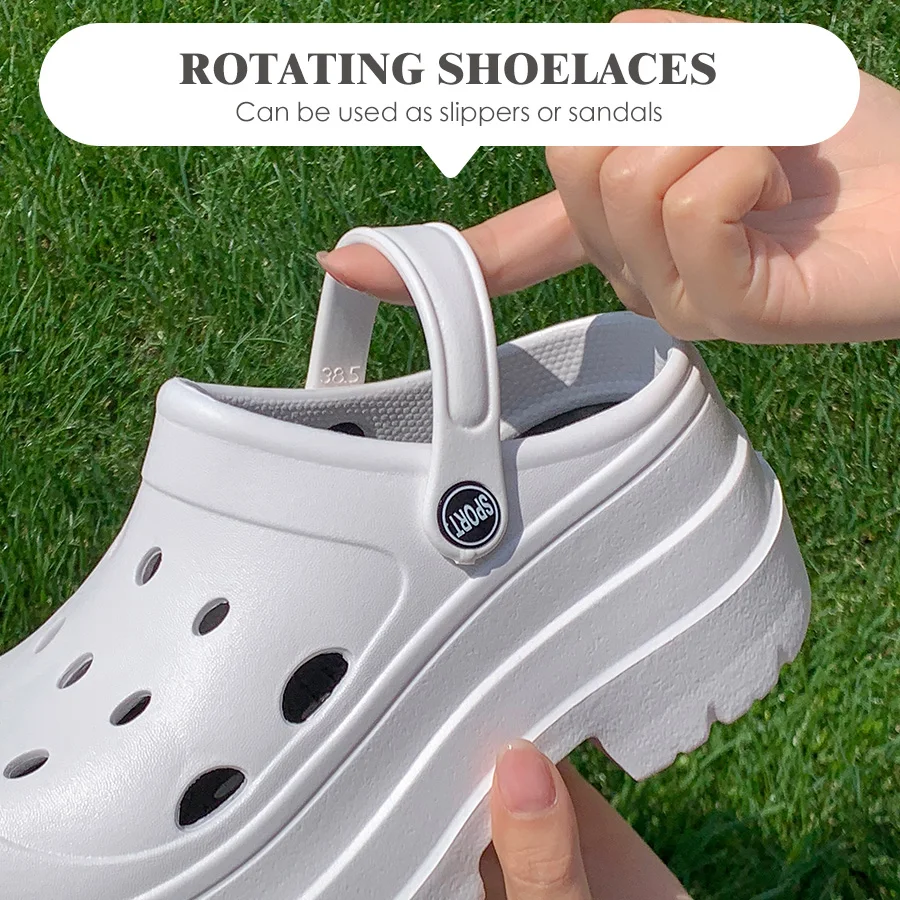 Женские современные тапочки Queen Time на толстой подошве и высоком каблуке для