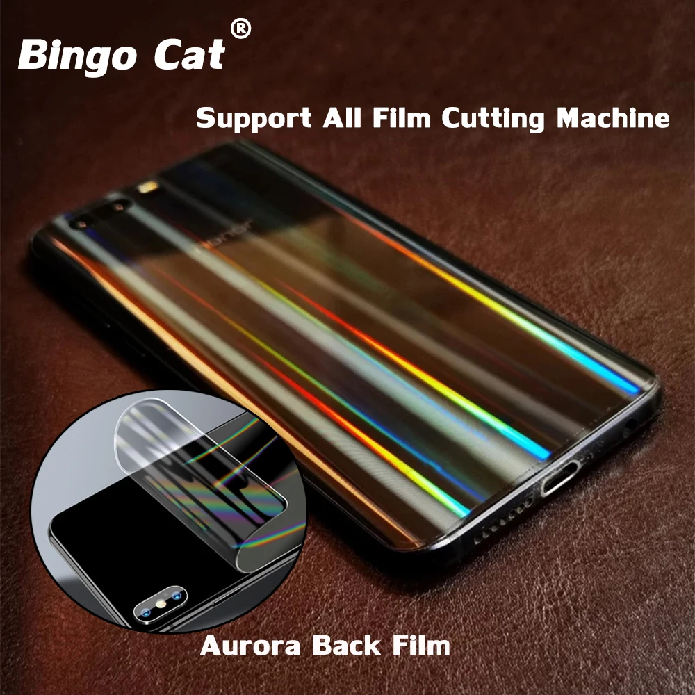 50pc Aurora Back Hydrogel Film Rear Skin Phone Rainbow Protective Film For Hydrolic Cutting Machine Fonlyu Rockspace Sunshin