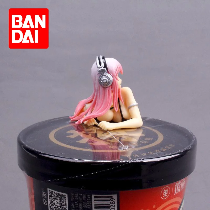 

10CM Anime SUPER SONICO THE ANIMATION Action Figure Sexy Doll Swimsuit Pressed Instant Noodles PVC Collection Modeltoy Gift