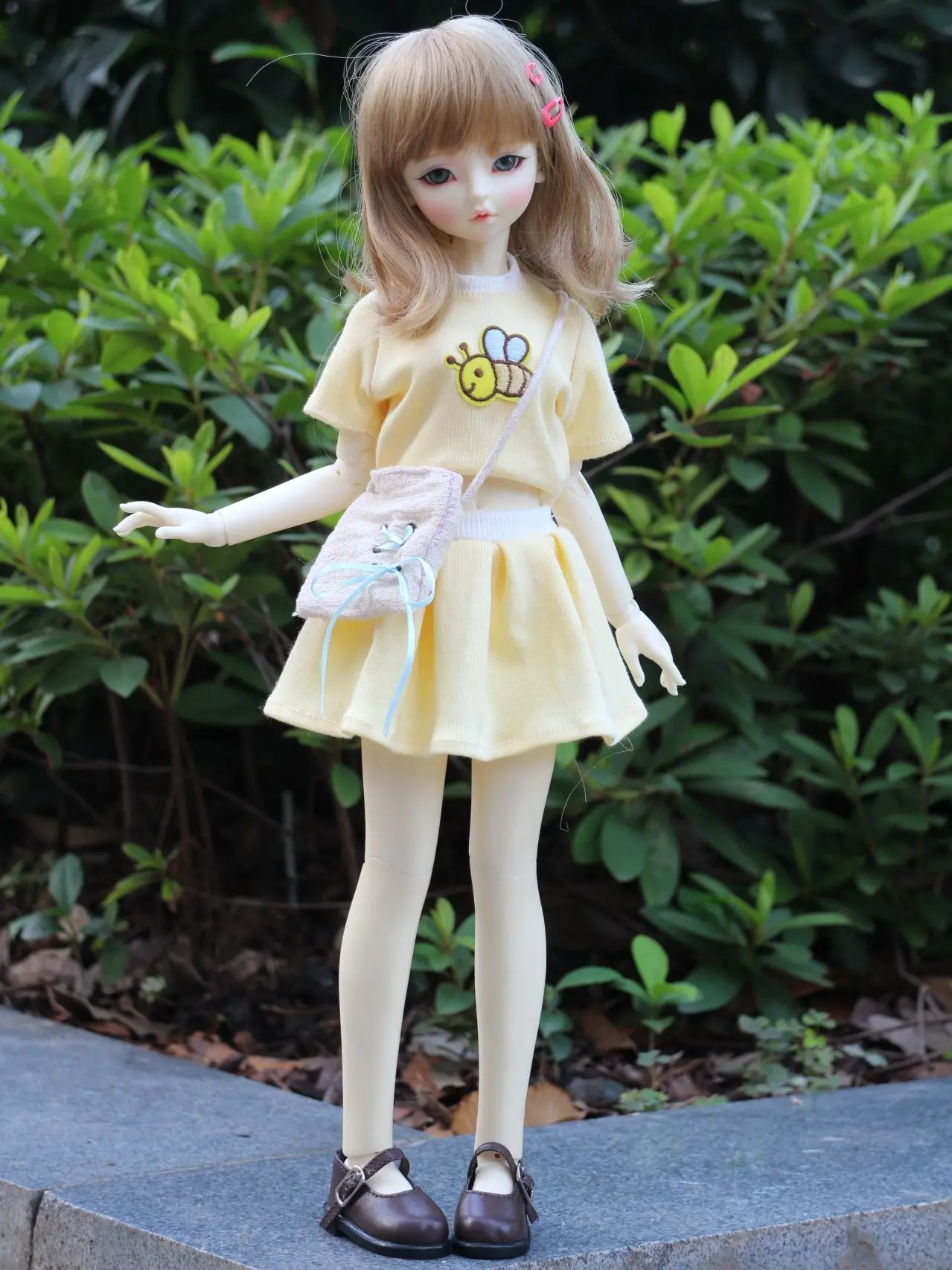 

BJD doll clothes for 1/3 1/4 1/6 size bjd girl clothes cute yellow little bee 1/3 1/4 1/6 clothes suit doll accessories