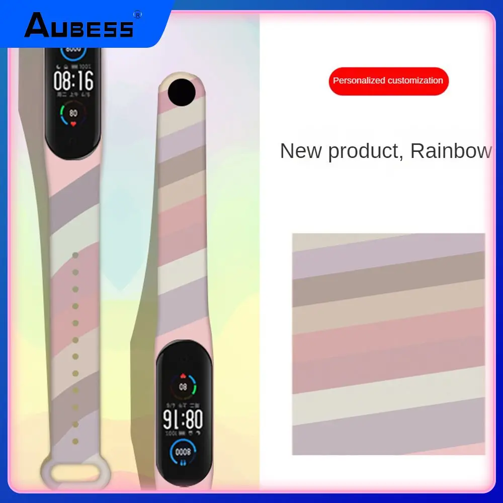 

Morandi Color Strap For Xiaomi Mi Band 7 6 5 Silicone Bracelet Replacement Strap For Xiaomi Mi Band 7 Wristband Accessories