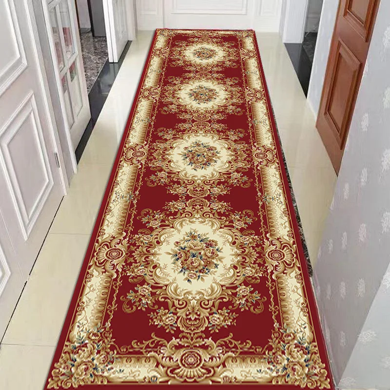 

Custom Made Long Hallway Carpets European Stairs Corridor Carpet Hotel Hallway Runner Carpet Area Rugs Non-slip Floor Mat