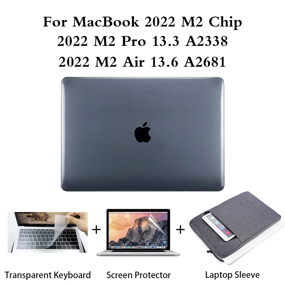 Новинка 2022, чехол для ноутбука MacBook Air 13,6 M2, модель чипа A2681 для MacBook M2 Chip Pro 13 A2338, защитный чехол + подарок