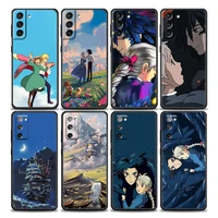 miyazaki hayao anime howls moving castle case cover for samsung galaxy s21 s22 s20 s 21 ultra fe plus s8 s9 s10 plus lite cases