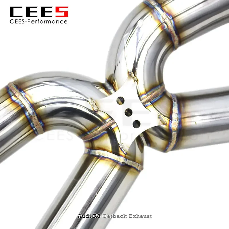 CEES Catback выхлоп для Audi R8 V8/V10 2017-2023 супер автомобиль гоночный тюнинг глушитель SS304