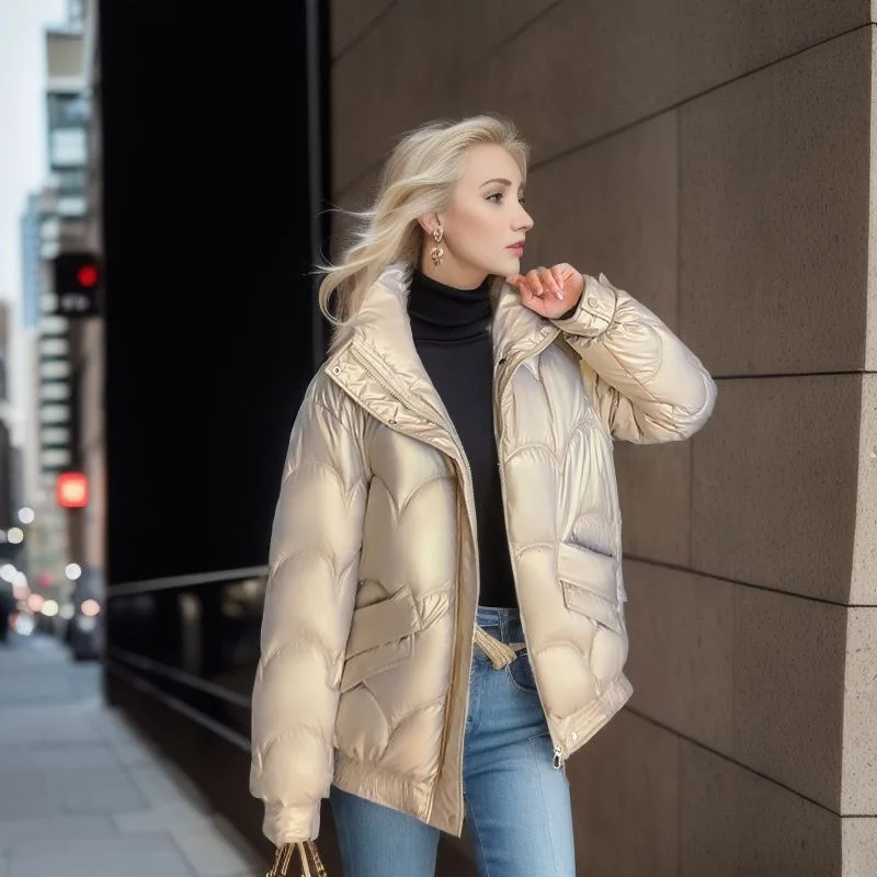 

Куртка-пуховик яркого цвета, Короткие пуховые парки для женщин