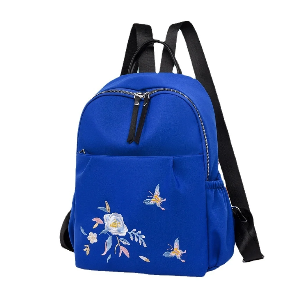 

National Style Backpack Female Fashion Flower Embroidery Backpacks Women Travel Anti-theft Bag Teenage Girls School Bags