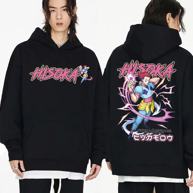 

Anime Hunter X Hunter Hisoka Sweatshirts Hoodies Men's Cartoon Graphics Print Hoodie Loose Autumn Fleece Pullover Unisex Clothes
