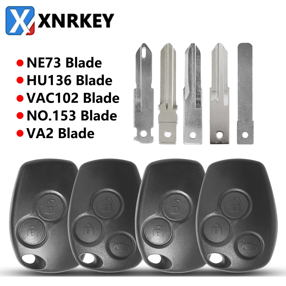 

XNRKEY Remote Car Key Shell For Renault Megane Modus Espace Laguna Duster Logan Clio Twingo DACIA 3 Replacement Cover Case