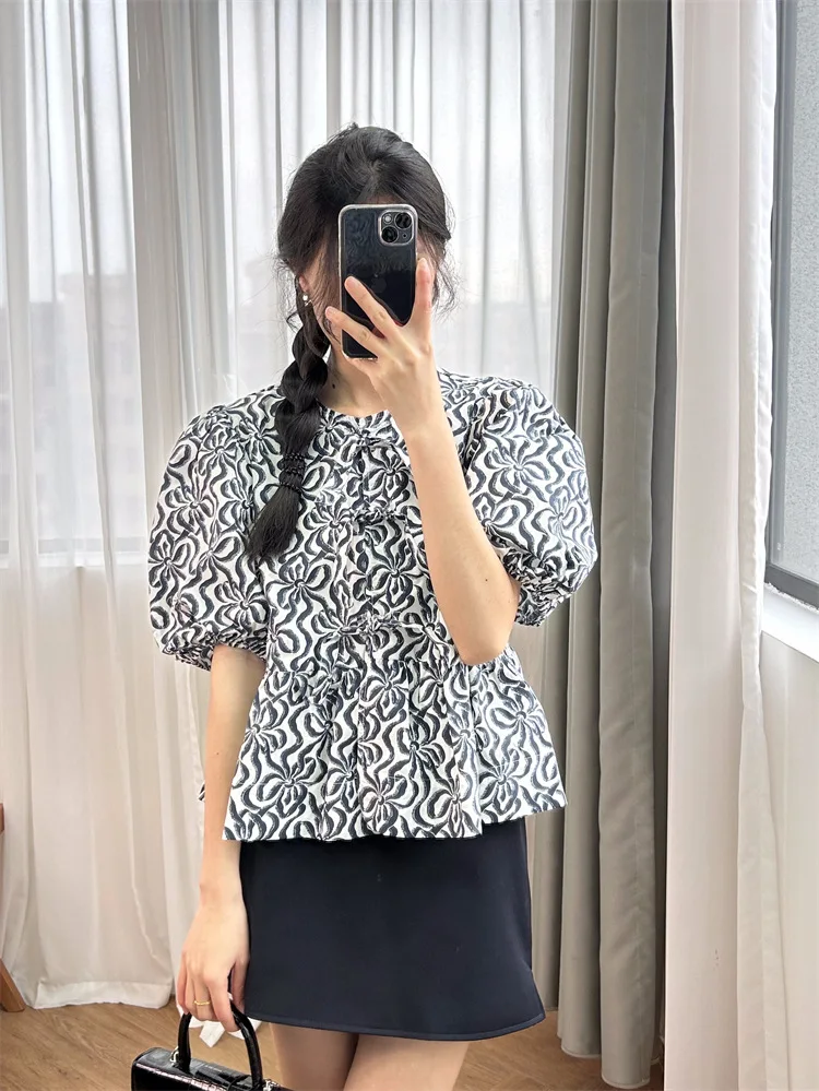 Женская винтажная рубашка с леопардовым принтом хлопковый топ на шнуровке