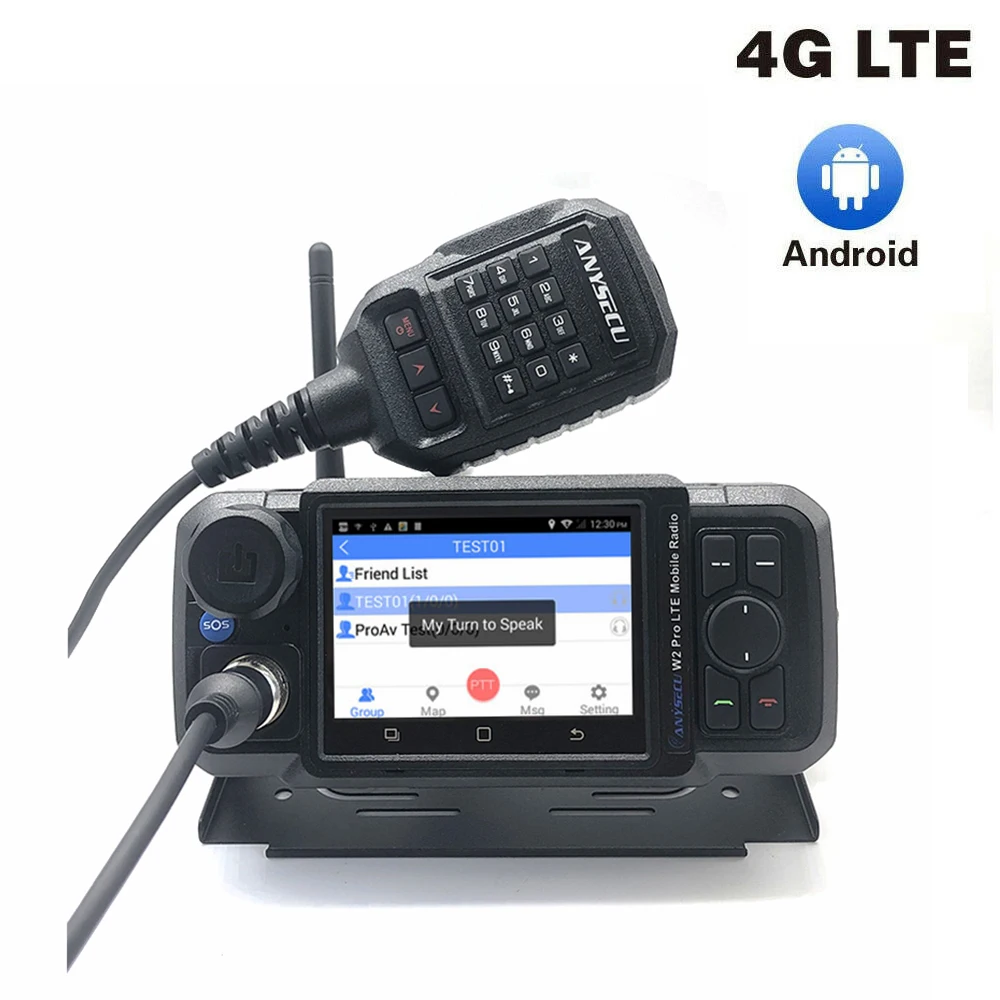 ANYSECU 4G-W2Pro 4G Network Radio N61 Android 7.0 LTE WCDMA GSM WIFI PTT Mobile Phone Work with Real-ptt Zello enlarge