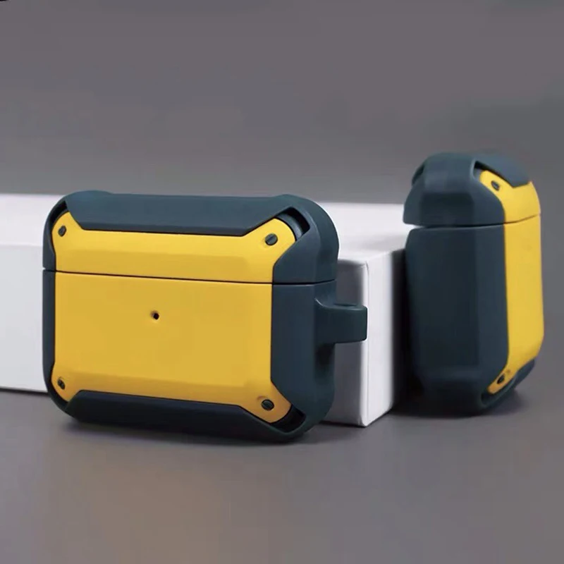 

Soft Cover For Apple Airpods pro Case TPU PC Anti-fall Cover For AirPods 2 3 Accessories Wireless Earphone Case With Keychain