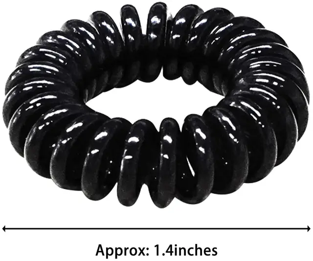 10/20/30Pcs Large Spiral Hair Ties 43mm Spiral Hair Bands Coil Hair Bands Telephone Cord Bobbles,No Trace Strong Hold Waterproof 2