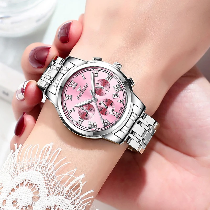 Couple Watches for Men and Women Quartz Wristwatch Fashion Business Men Watch for Women Watches Stainless Steel Luxury Clock images - 6
