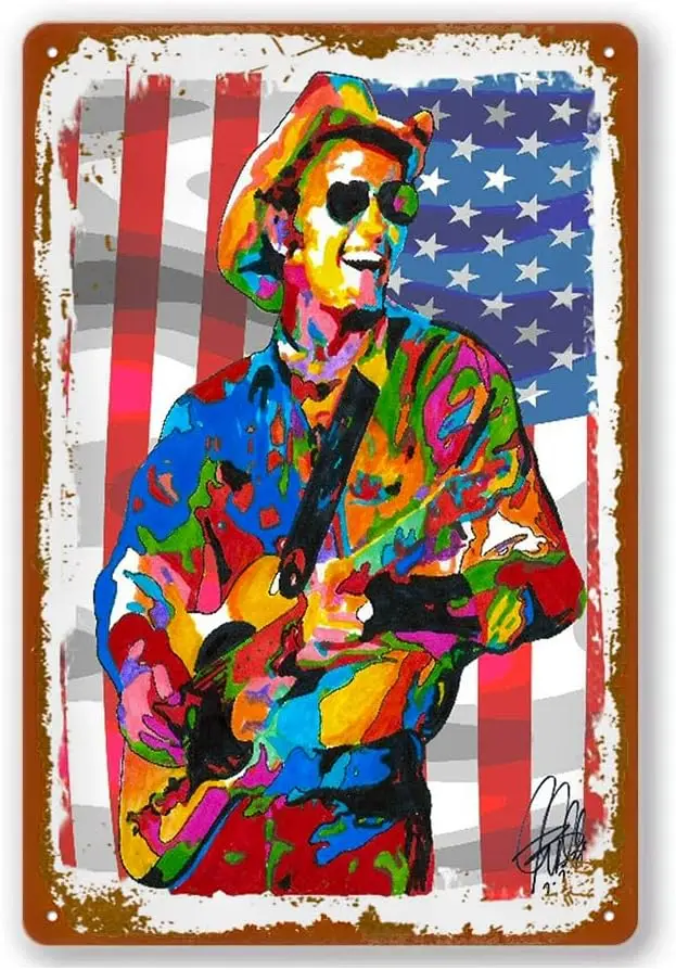 Джерри Рид Snger Gutar Jazz Outlaw Country Rock Плакат Tn Sgn Vntage Металлический Bar Club Wall Art Decoraton 8X12 hes