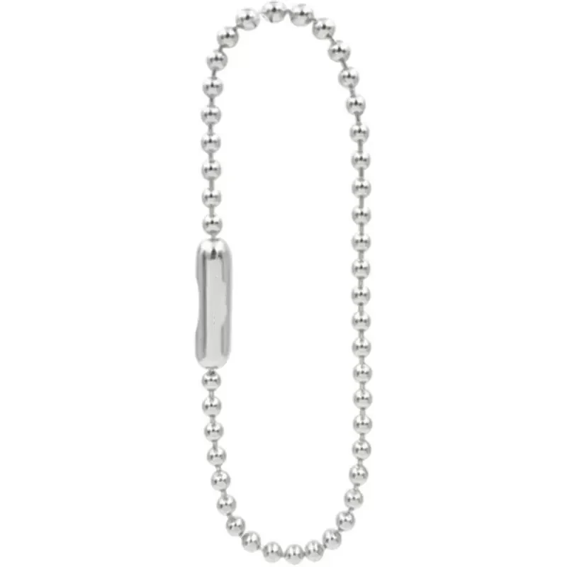 

Net Red AMB YOUNG Sterling Silver Tone Round Bead Bracelet Niche Design Korean Version Of Wild Personality Female Male Trendy