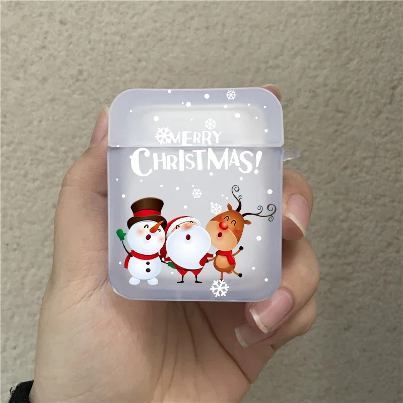 Christmas Reindeer Earphone Case for Airpods 3rd 2 Pro 4th Covers Airpod 3 1 New Year Protective Accessorie Shell Fundas