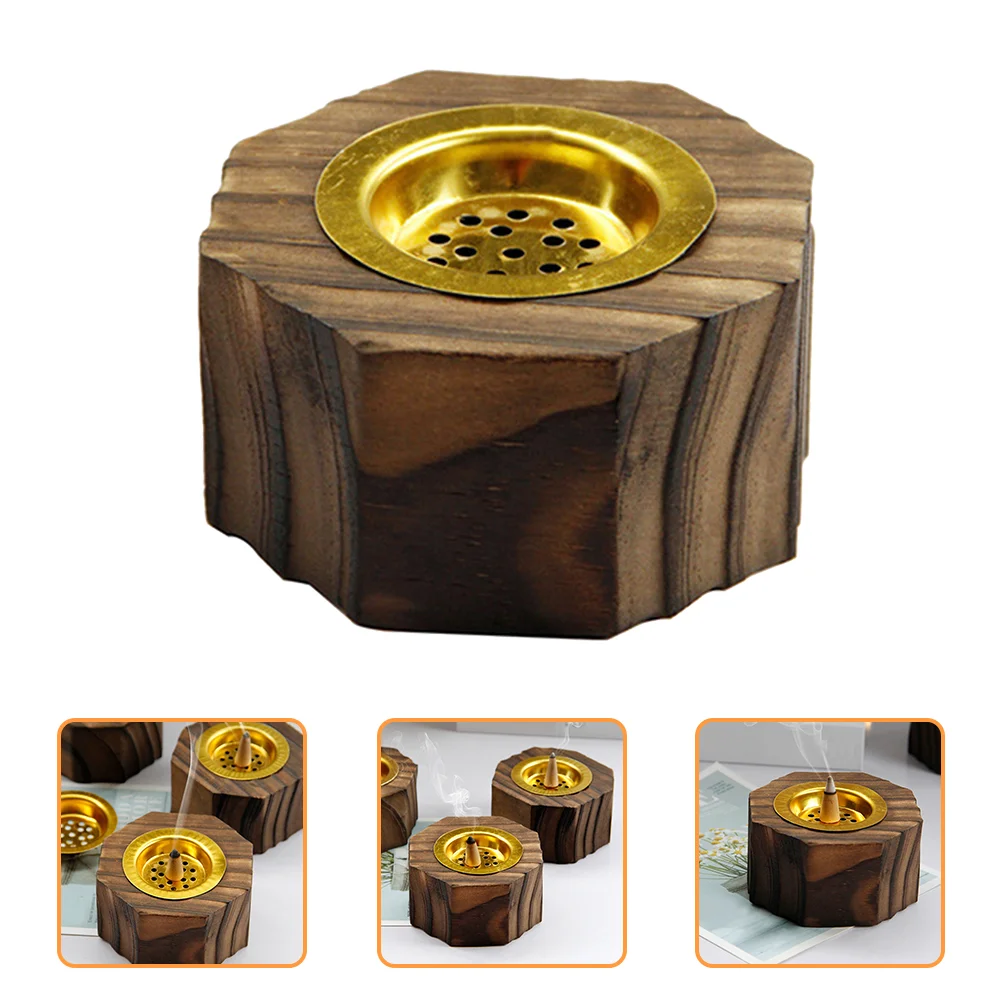 

Vaporizer Charcoal Burner Temple Burner Cone Burner Wooden Agarbatti Holder Rustic