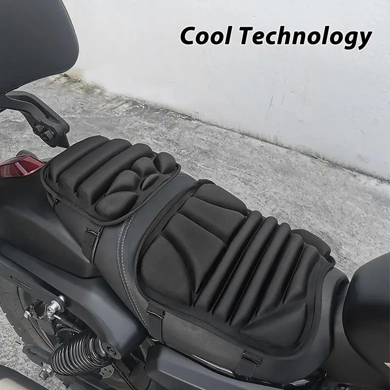 

2pcs Motorcycle Seat Pad Shock Absorbing Breathable Seat Cover Motorcycle Universal Mountain Road Driver Long Ride Pad Cushion