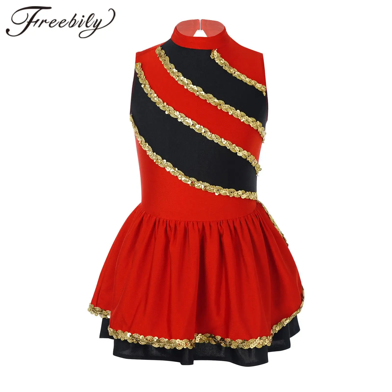 

Детская униформа для чирлидинга, Детский костюм для чирлидинга с блестками, танцевальная одежда для девочек для выступлений, платье для чирлидинга