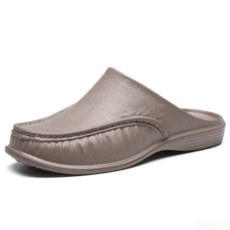 Shoes Men's Slippers EVA Slip on Flats Shoes Walking  Men Half Slipper Comfortable Soft Household Sandals Size 40-47 2023 images - 6