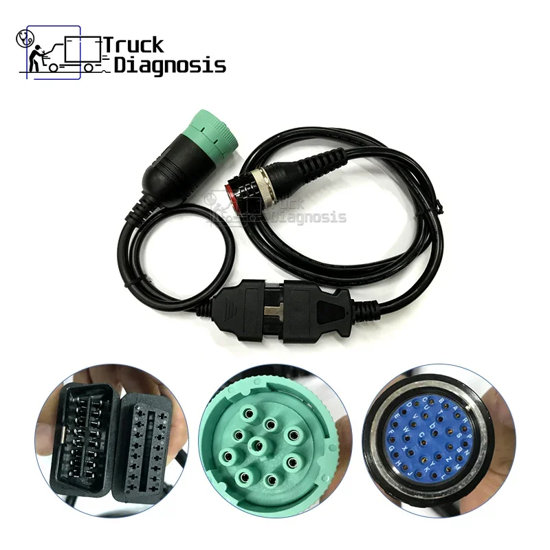 Диагностический инструмент 88890302 9-контактный кабель с кабелем 88890304 OBD2 OBDII для Vocom