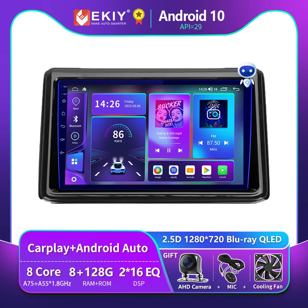 EKIY T900 8G 128G For Toyota Noah R80 2014 - 2020 Car Radio Multimedia Video Player Navigation GPS Stereo Android Auto No 2 Din