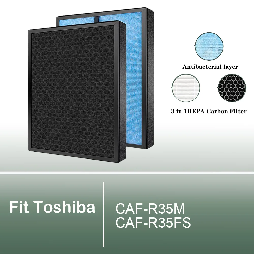 Для Toshiba CAF-R35M CAF-R35FS сменный очиститель воздуха 3 в 1 антибактериальный фильтр HEPA и фильтр с активированным углем