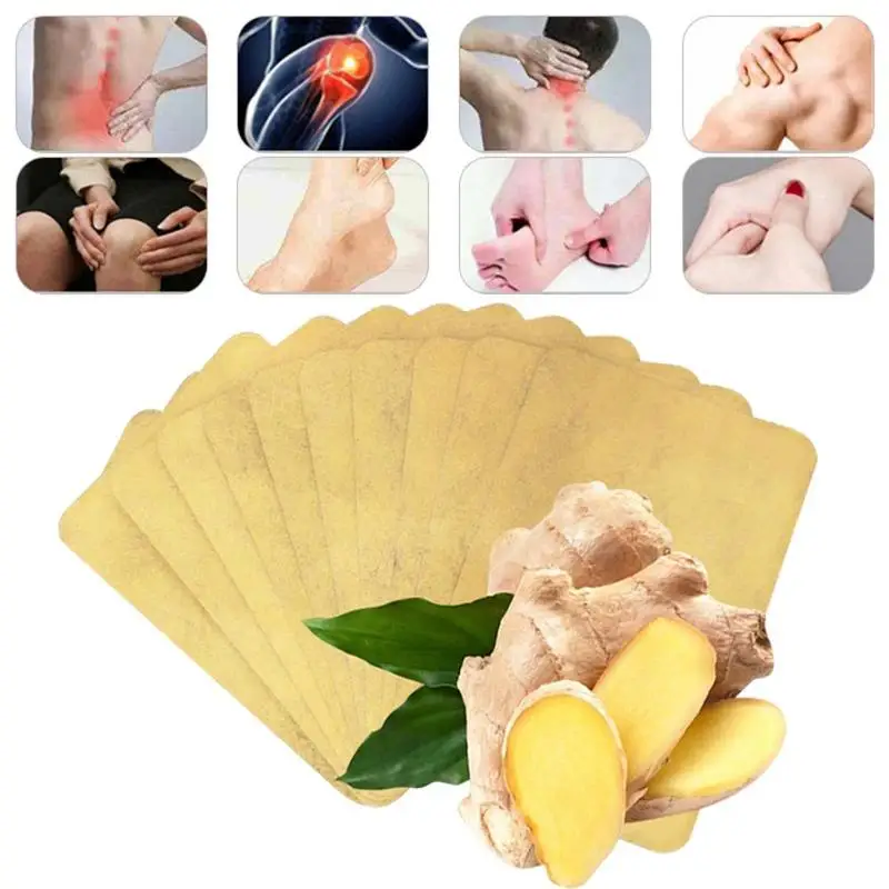 

10pcs Ginger Warmer Stickers Body Neck Back Pain Plaster Patch Self Heating Moxibustion Patch Winter Keep Foot Knee Joint Warm