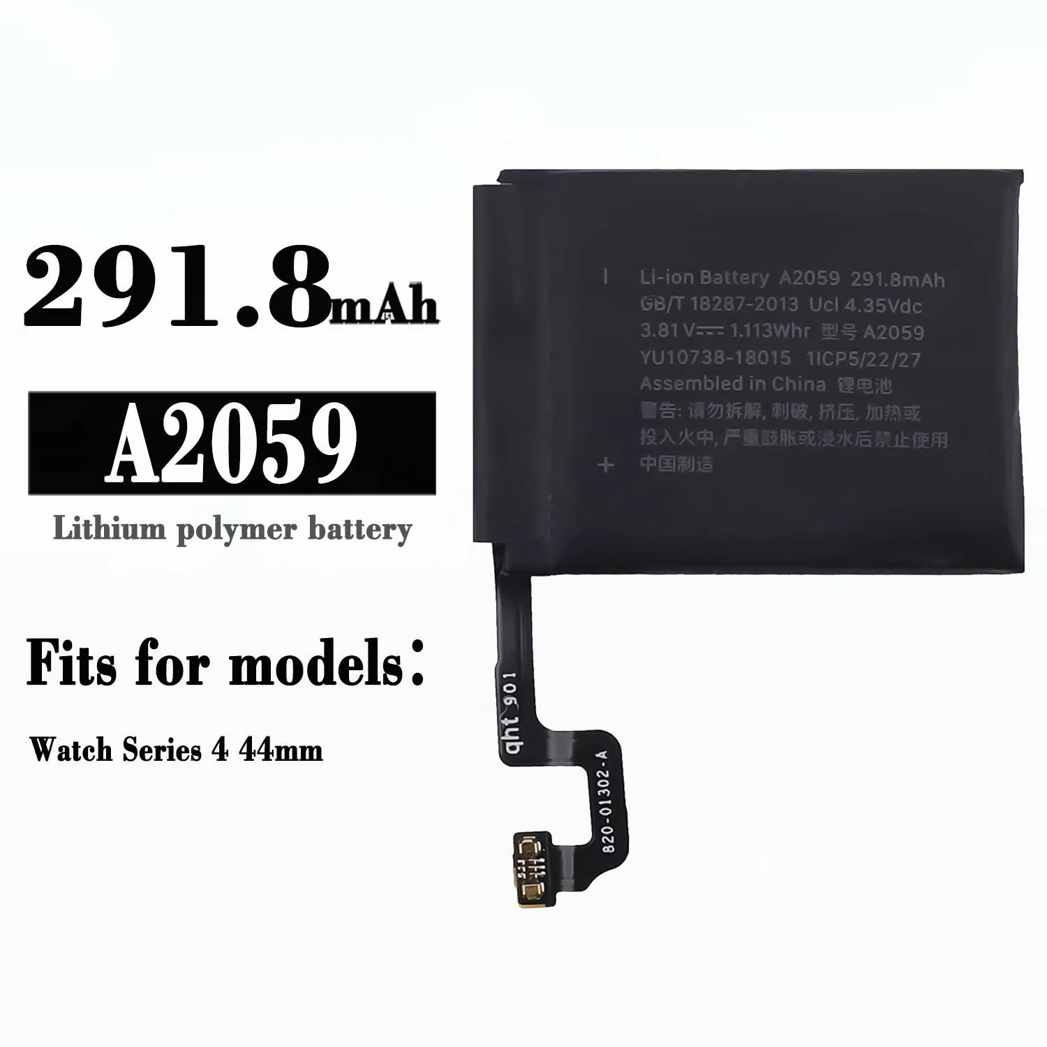 

100% Orginal Watch Replacemen Battery For Iphone Apple Watch Series 4-44mm A2059 High Quality 291.8mAh Suitable Watch Batteries