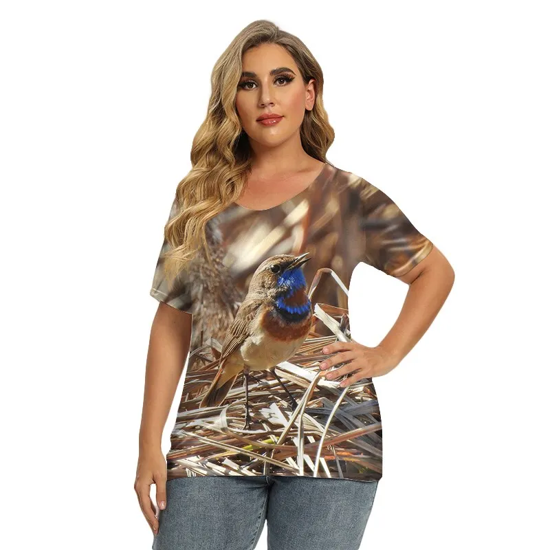 

Women Y2k T-shirt 3D Print 2022 Summer New O Neck Short Sleeve Tees Tops 3D Style Womens Clothes Fashion Casual T-shirts